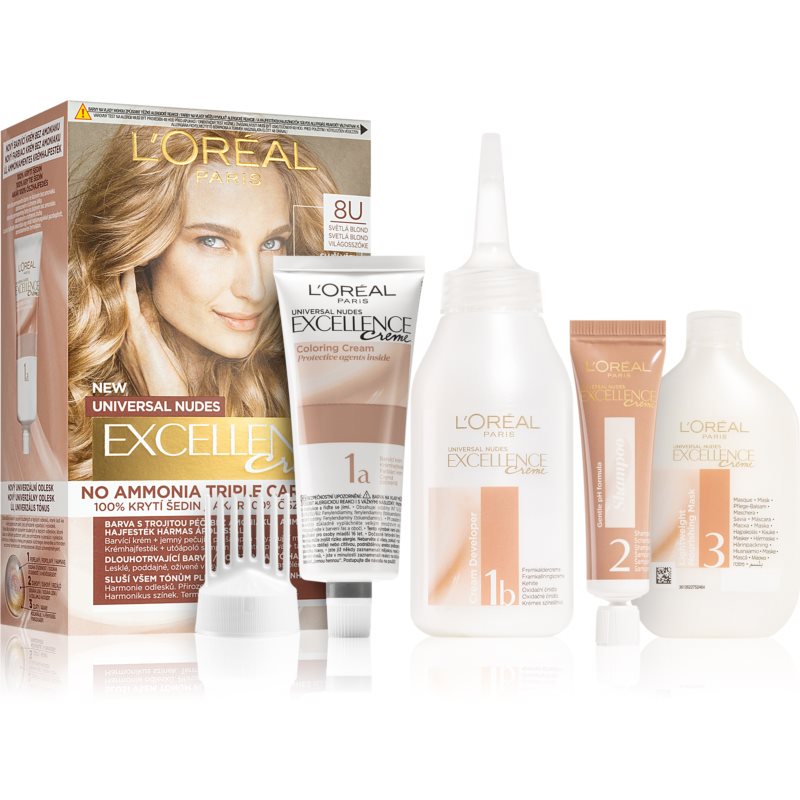E-shop L’Oréal Paris Excellence Universal Nudes permanentní barva na vlasy odstín 8U 1 ks