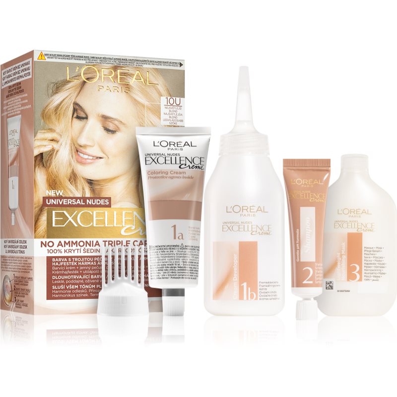 E-shop L’Oréal Paris Excellence Universal Nudes permanentní barva na vlasy odstín 10U 1 ks