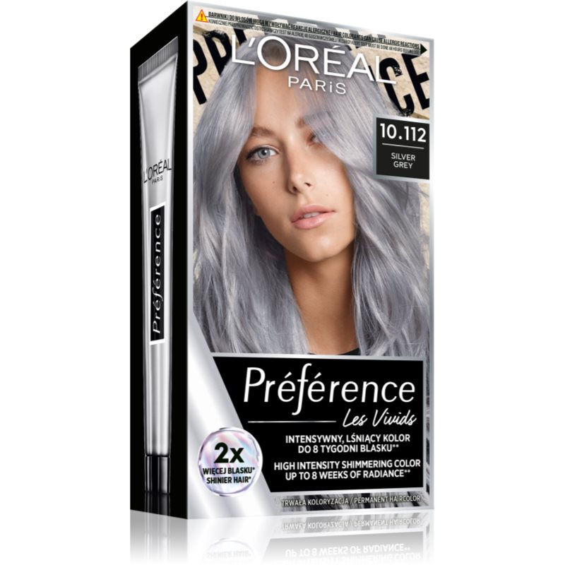 L’Oréal Paris Préférence Vivids Hårfärg Skugga 10.112 silver grey 1 st. female