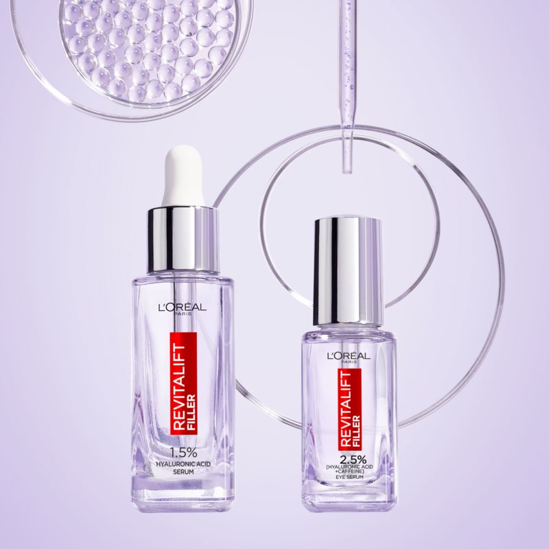 L’Oréal Paris Revitalift Filler освітлювальна сироватка для очей з гіалуроновою кислотою 20 мл