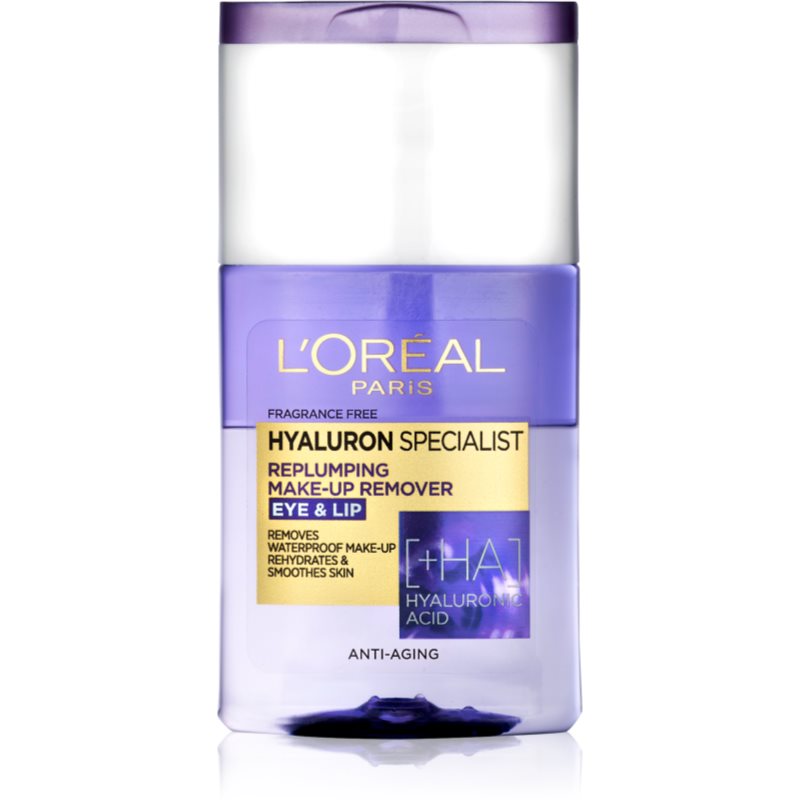 L’Oréal Paris Hyaluron Specialist dvousložkový odličovač voděodolného make-upu s kyselinou hyaluronovou 125 ml