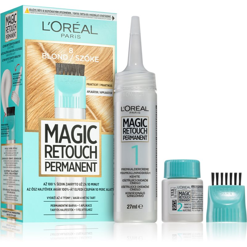 L’Oréal Paris Magic Retouch Permanent coloration pour cacher les racines avec applicateur teinte 8 BLOND female
