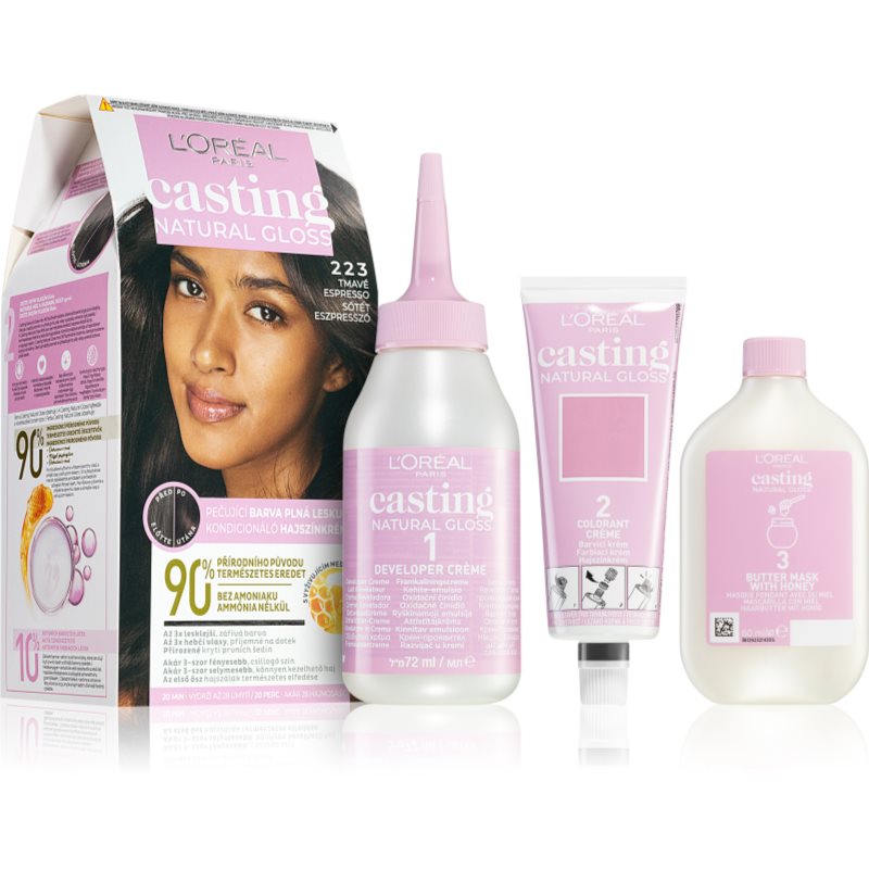 L'Oréal Paris Casting Natural Gloss 48 ml farba na vlasy pre ženy 223 na všetky typy vlasov; na farbené vlasy