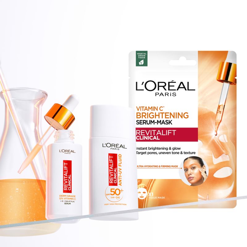 L’Oréal Paris Revitalift Clinical оствітлююча маска для шкіри обличчя з вітаміном С 26 гр