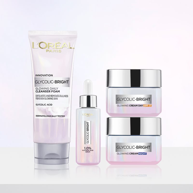 L’Oréal Paris Glycolic-Bright очищаюча пінка для шкіри обличчя 100 мл