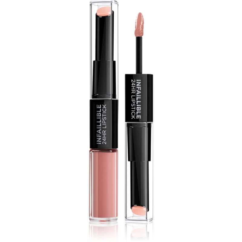 L’Oréal Paris Infallible 24H μακράς διαρκείας κραγιόν και λιπ γκλος 2 σε 1 απόχρωση 803 Eternally Exposed 5.7 γρ