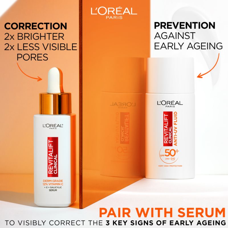 L’Oréal Paris Revitalift Clinical флюїд з вітаміном С SPF 50+ 50 мл