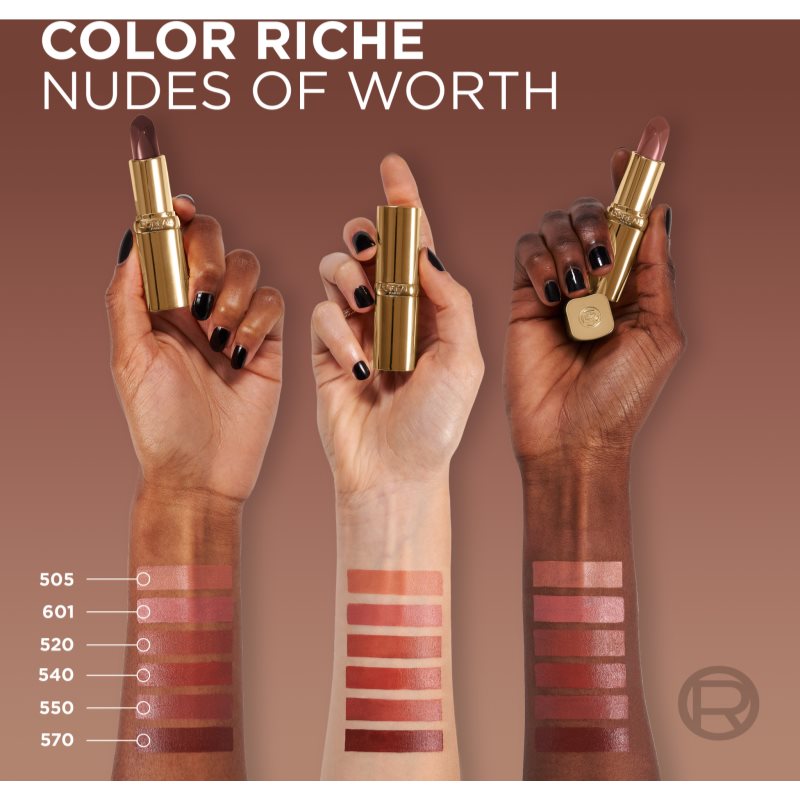 L’Oréal Paris Color Riche Free The Nudes кремова зволожуюча помада відтінок 570 WORTH IT INTENSE 4,7 гр