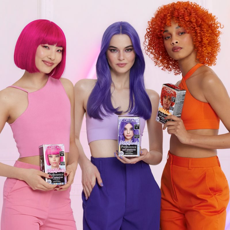 L’Oréal Paris Préférence Meta Vivids перманентна фарба для волосся відтінок 7.222 Meta Pink 1 кс