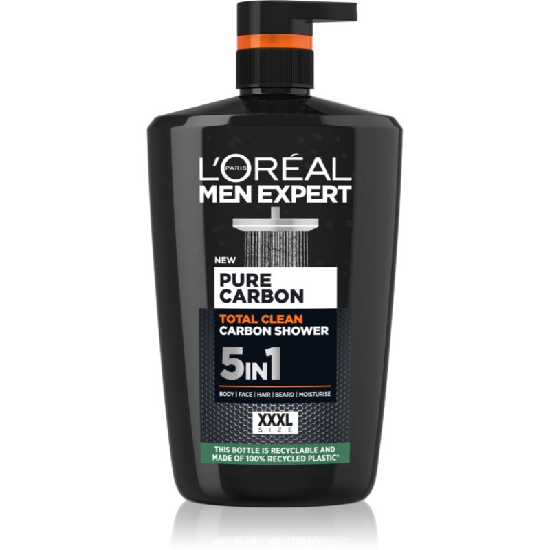 Photos - Shower Gel LOreal L’Oréal Paris Men Expert Pure Carbon гель для душу 5 в 1 1000 мл 