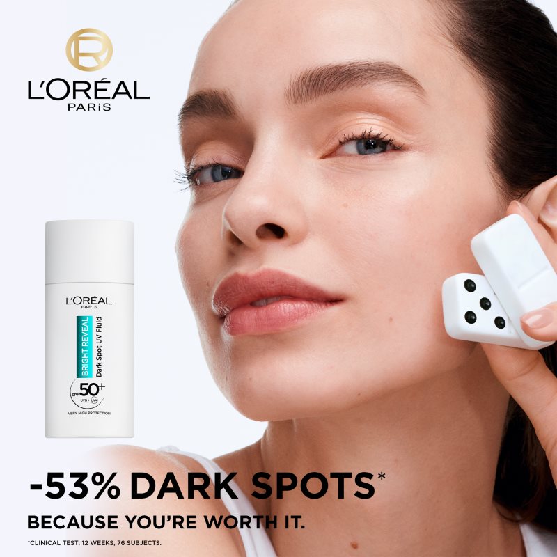 L’Oréal Paris Bright Reveal флюїд проти пігментних плям SPF 50+ 50 мл