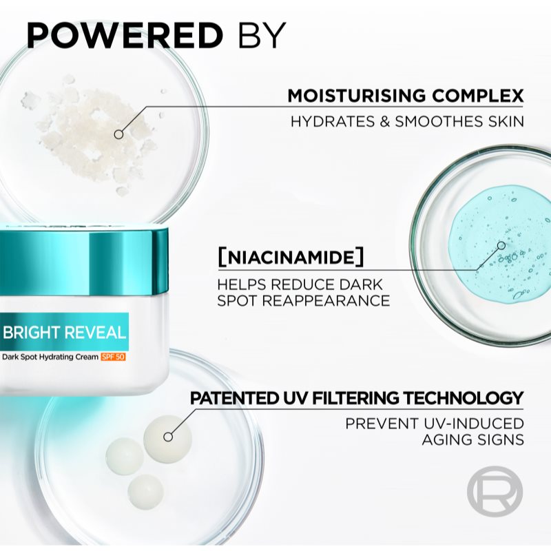 L’Oréal Paris Bright Reveal Moisturising Cream For Pigment Spot Correction SPF 50 50 Ml