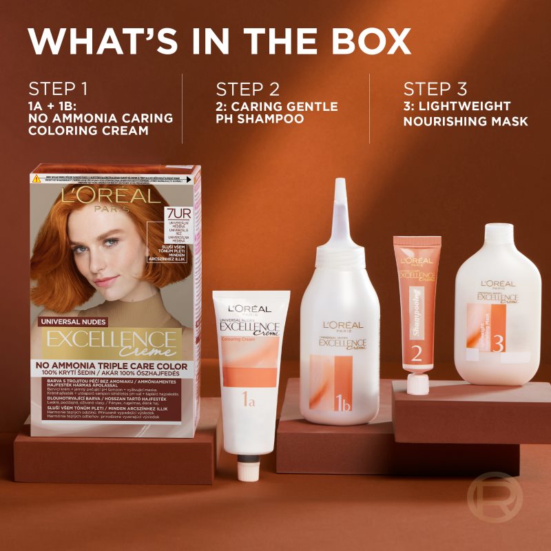 L’Oréal Paris Excellence Universal Nudes перманентна фарба для волосся відтінок 5UR Universal Red 1 кс