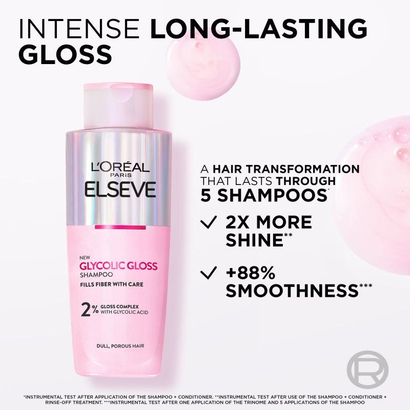 L’Oréal Paris Elseve Glycolic Gloss Revitalising Shine Shampoo For Dull Hair 200 Ml