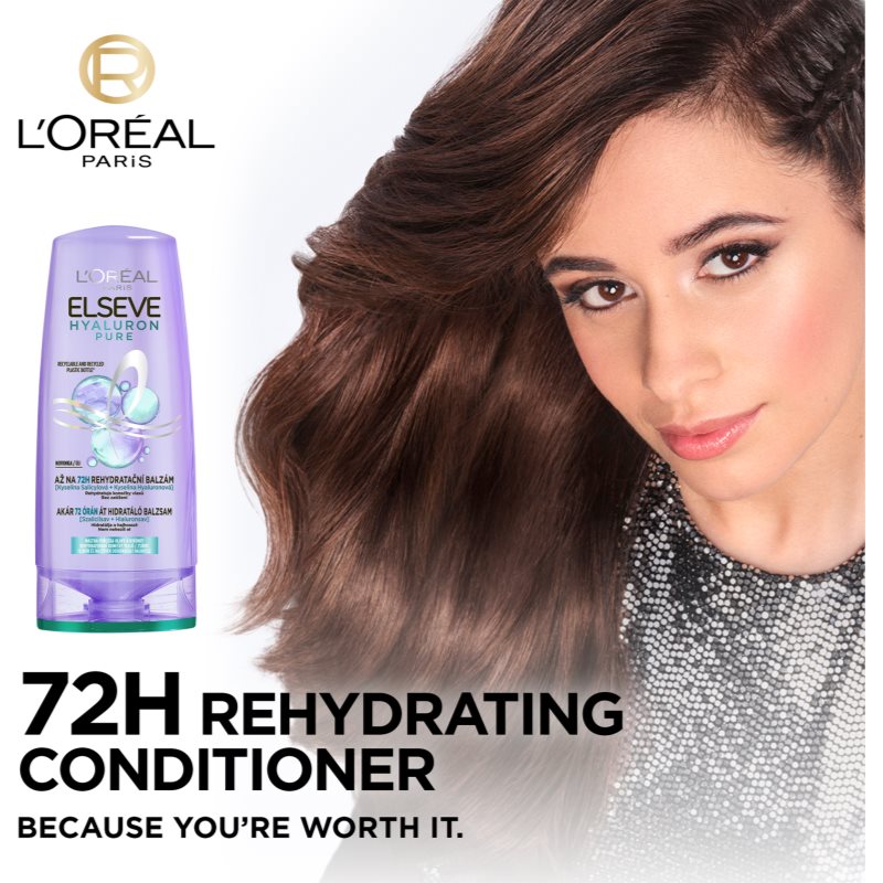 L’Oréal Paris Elseve Hyaluron Pure бальзам для волосся шампунь для жирної шкіри голови й сухих кінчиків 300 мл