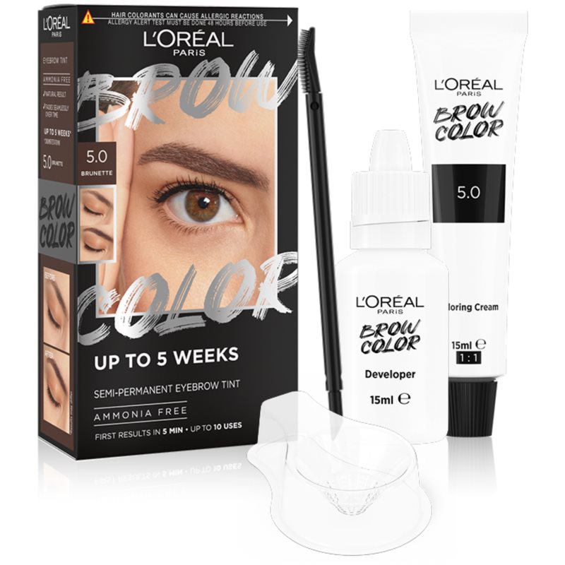 L'Oréal Paris - Brow Color Kit tinta sopracciglia semipermanente Tinte sopracciglia 1 pieces Marrone unisex - 2