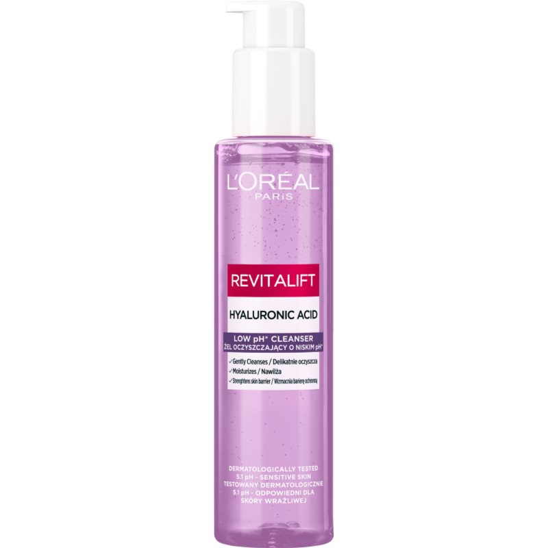L’Oréal Paris Revitalift Filler Reinigungsgel für das Gesicht mit Hyaluronsäure 150 ml