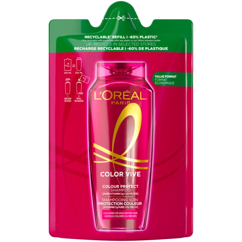 L’Oréal Paris Elseve Color-Vive šampón pre farbené vlasy Refill 250 ml