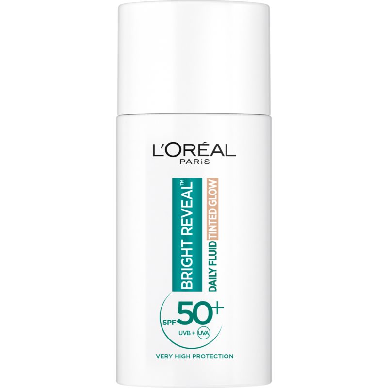 L’Oréal Paris Bright Reveal fluid rozświetlająco-tonujący przeciw przebarwieniom SPF 50+ 50 ml