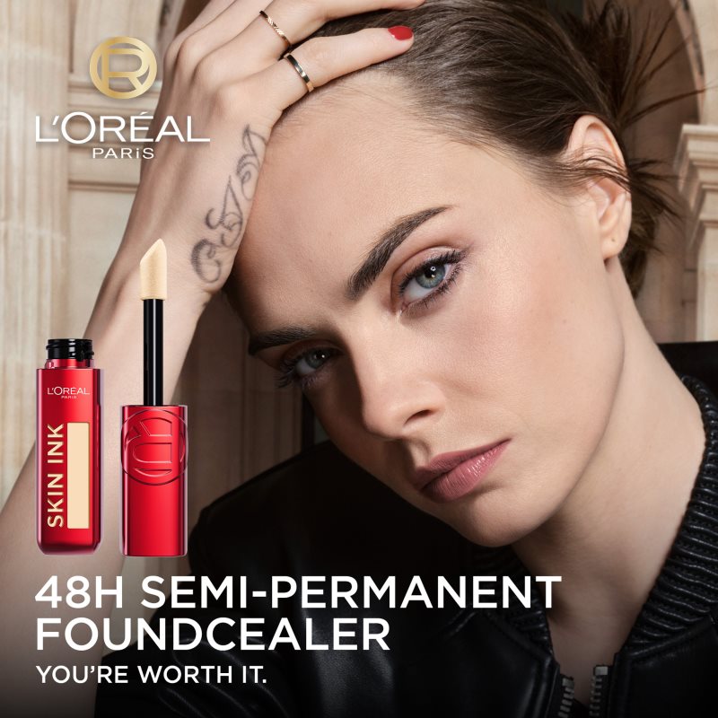 L’Oréal Paris Infaillible Skin Ink make-up a korektor v jednom odstín 40 Warm 15 ml (obrázek 4)