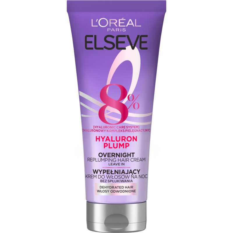 L’Oréal Paris Elseve Hyaluron Plump nawilżający krem na noc do włosów 200 ml