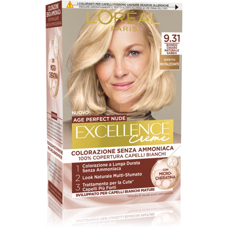 L’Oréal Paris Eccellenza Universal Nudes tinta permanente per capelli colore 9.31 1 pz