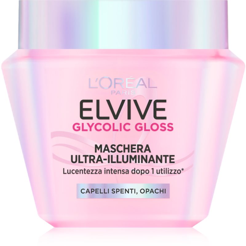 L’Oréal Paris Elvive Glycolic Gloss maschera nutriente intensa per capelli brillanti e morbidi 300 ml