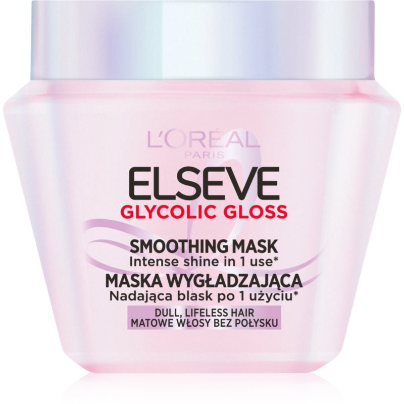 L’Oréal Paris Elseve Glycolic Gloss Maske für die Haare für glänzendes und geschmeidiges Haar 300 ml