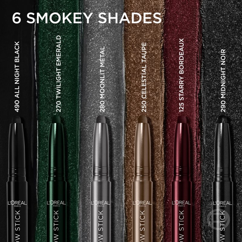 L’Oréal Paris Infaillible gélové očné tiene odtieň 290 Midnight Noir 1.4 g
