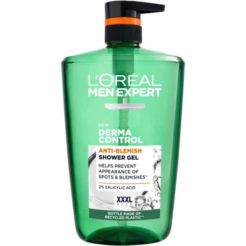 L’Oréal Paris Men Expert Derma Control gel za prhanje primerno tudi za občutljivo in problematično kožo 1000 ml