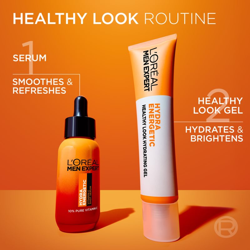 L’Oréal Paris Men Expert Hydra Energetic hydratačný gel pre rozjasnenie pleti pre mužov 40 ml
