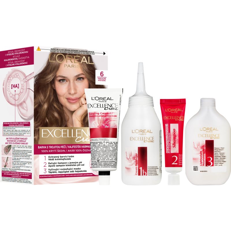 L’Oréal Paris Excellence Creme barva na vlasy odstín 6 1 ks