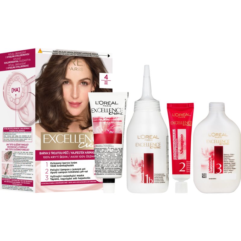 L’Oréal Paris Excellence Creme barva na vlasy odstín 4 1 ks