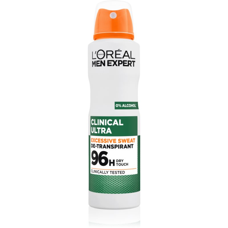 L’Oréal Paris Men Expert Clinical Ultra antiperspirant ve spreji pro muže 150 ml