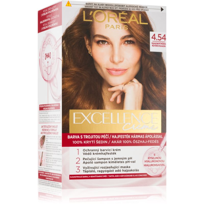 L’Oréal Paris Excellence Creme farba na vlasy odtieň 4.54 1 ks