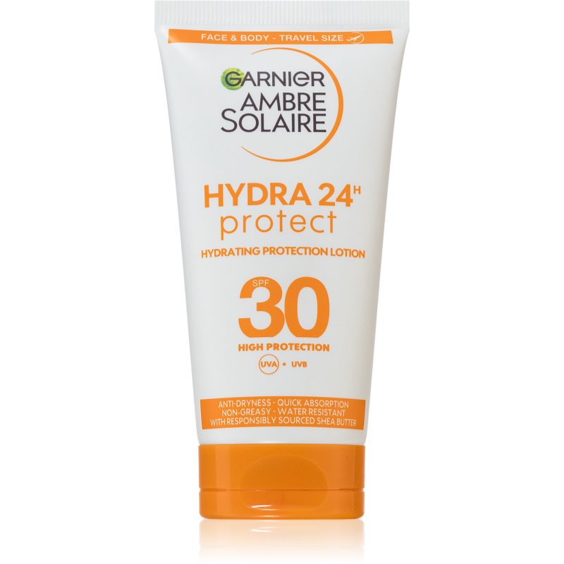 Garnier Ambre Solaire Hydra Protect apsauginis veido ir kūno kremas kelioninė pakuotė SPF 30 50 ml