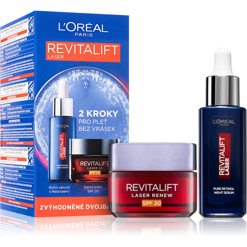 L'Oréal Paris Revitalift Laser Pure Retinol Night Serum darčeková kazeta darčeková sada
