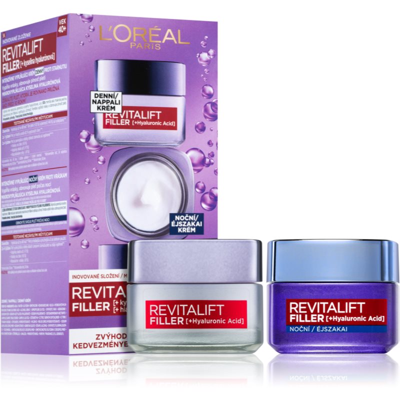 L'Oreal Paris Revitalift Filler anti-wrinkle day and night cream (with hyaluronic acid)
