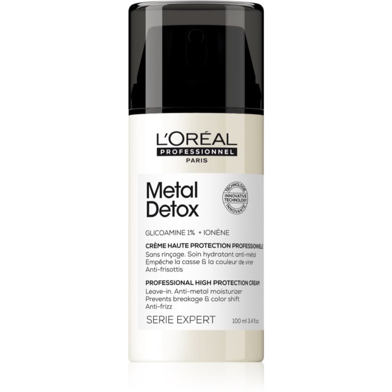 L’Oréal Professionnel Serie Expert Metal Detox zaščitna krema za lomljive in izčrpane lase 100 ml