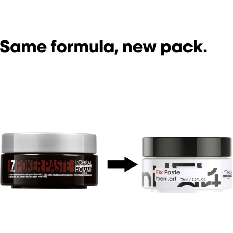 L’Oréal Professionnel Homme 7 Poker modelling paste extra strong hold 75 ml