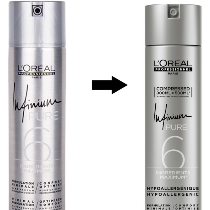 L’Oréal Professionnel Infinium Pure hypoallergenic hair spray with extra strong hold fragrance-free 300 ml