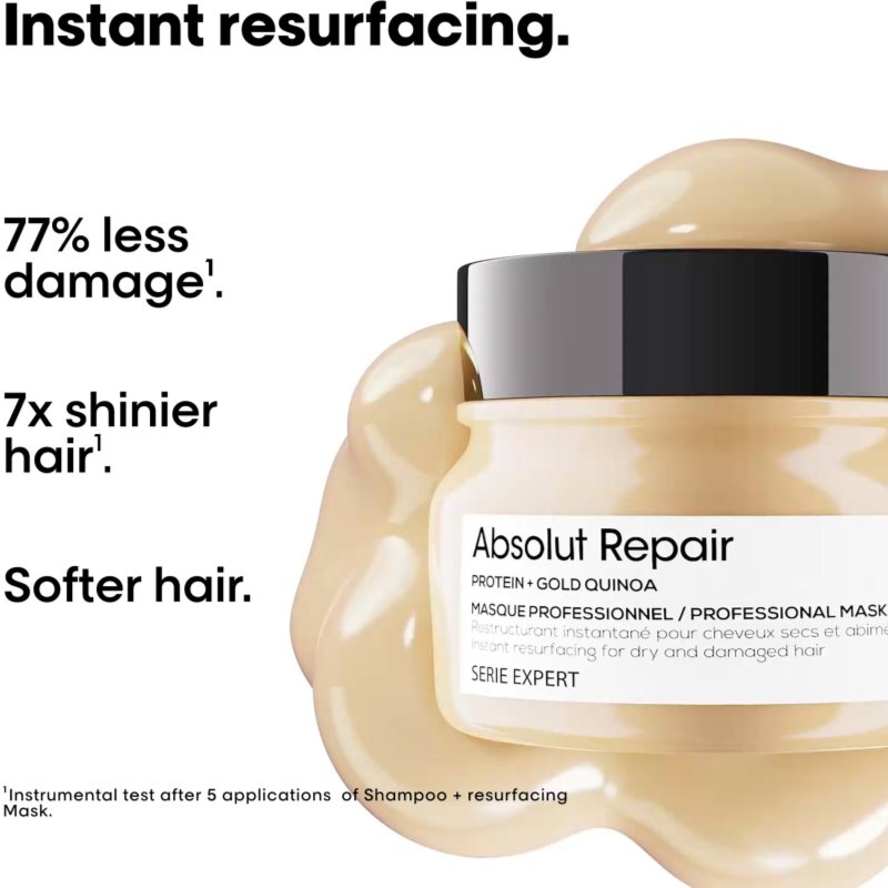 L’Oréal Professionnel Serie Expert Absolut Repair Masque Régénérateur En Profondeur Pour Cheveux Secs Et Abîmés 250 Ml