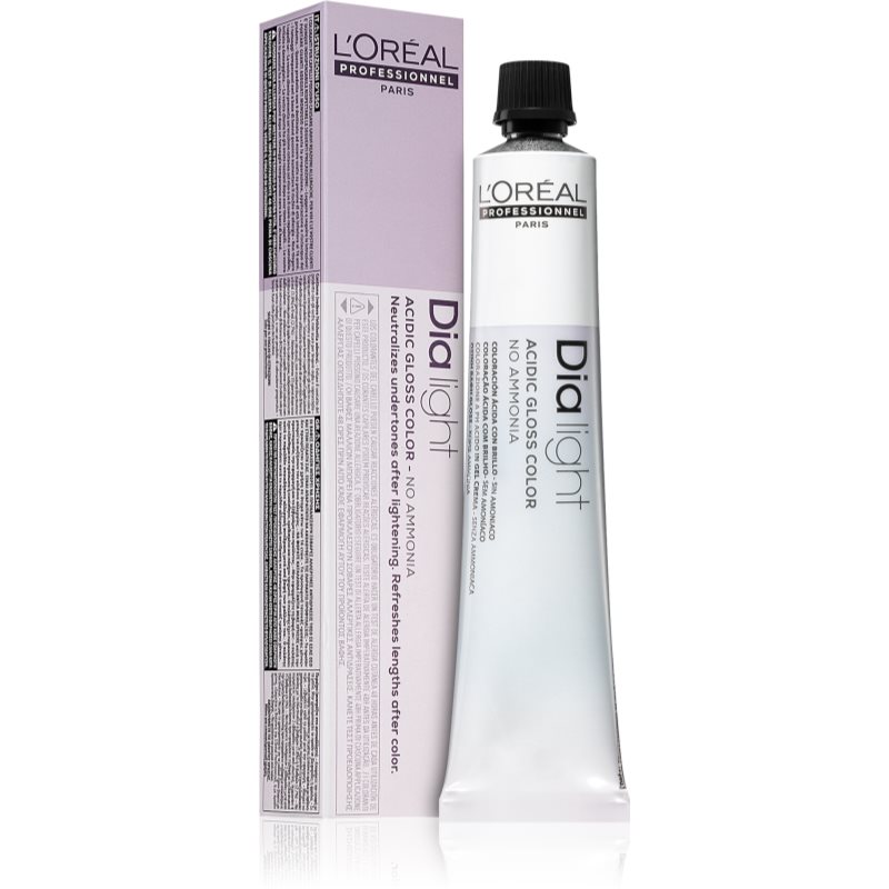 E-shop L’Oréal Professionnel Dia Light permanentní barva na vlasy bez amoniaku odstín 8.21 Cenere Iridescente Biondo Chiaro 50 ml