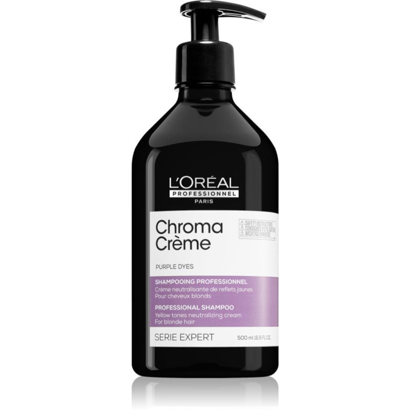 L’Oréal Professionnel Serie Expert Chroma Crème Shampoo For Neutralising Brassy Tones For Blonde Hair 500 Ml