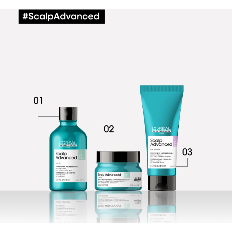 L’Oréal Professionnel Serie Expert Scalp Advanced 2-in-1 Shampoo And Mask For Oily Hair And Scalp 250 Ml