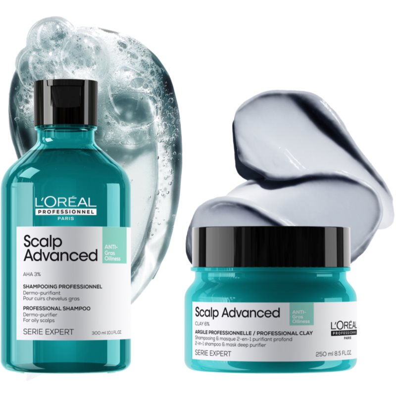 L’Oréal Professionnel Serie Expert Scalp Advanced шампунь і маска 2 в 1 для жирного волосся та шкіри голови 250 мл