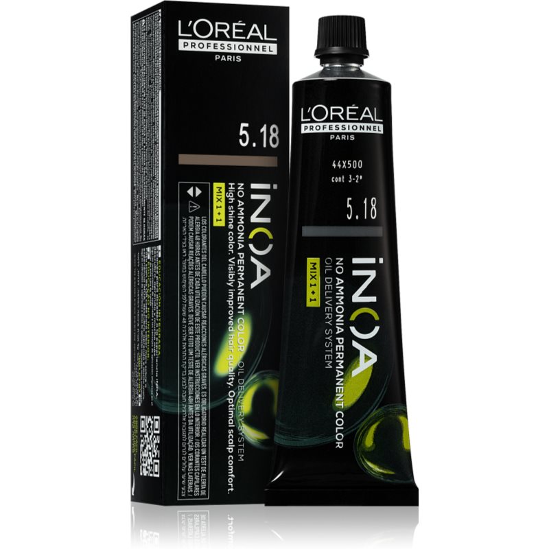 L’Oréal Professionnel Inoa перманентна фарба для волосся без аміаку відтінок 5.18 60 мл