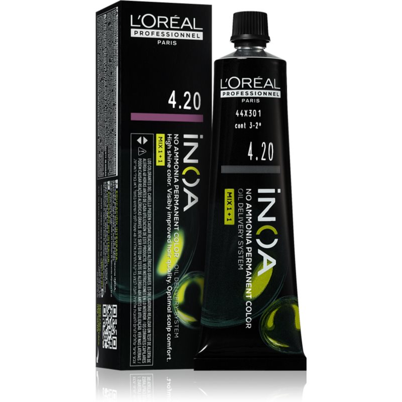 L’Oréal Professionnel Inoa coloration cheveux permanente sans ammoniaque teinte 4.20 60 ml female