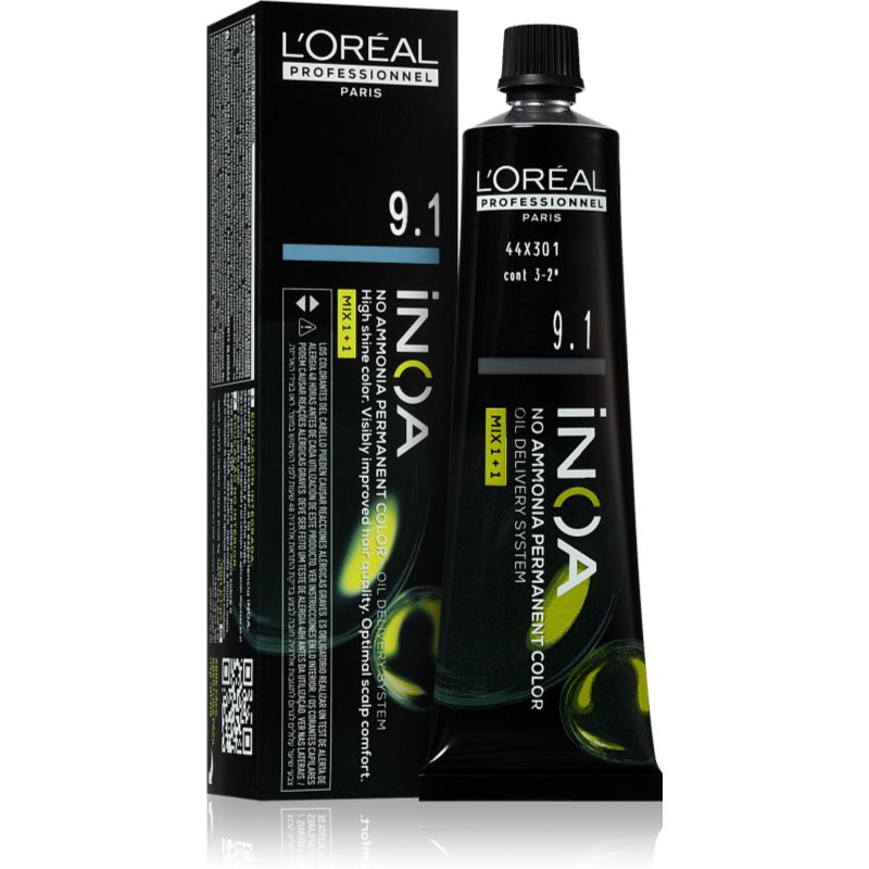 L'Oreal Professionnel Inoa permanent hair dye ammonia-free shade 9.1 60 ml
