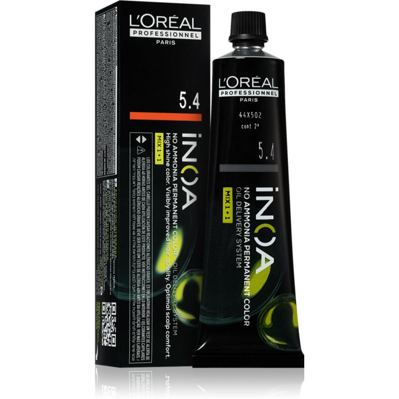 L’Oréal Professionnel Inoa Permanent Hair Dye Ammonia-free Shade 5.4 60 Ml